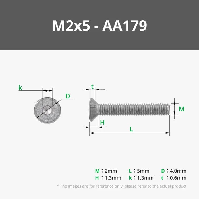 M2x5x5 FHCS Skruv